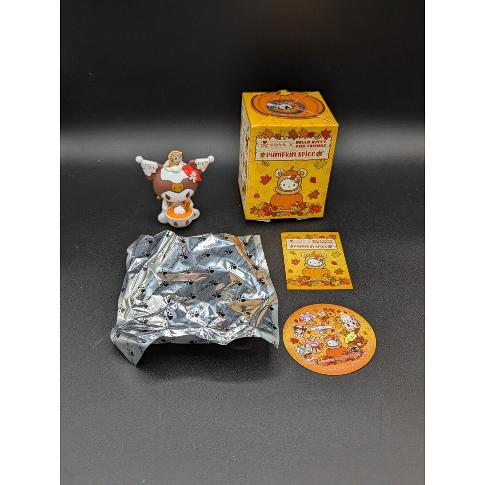Tokidoki Hello Kitty Pumpkin Spice Series Kuromi Figure With Box/Inserts